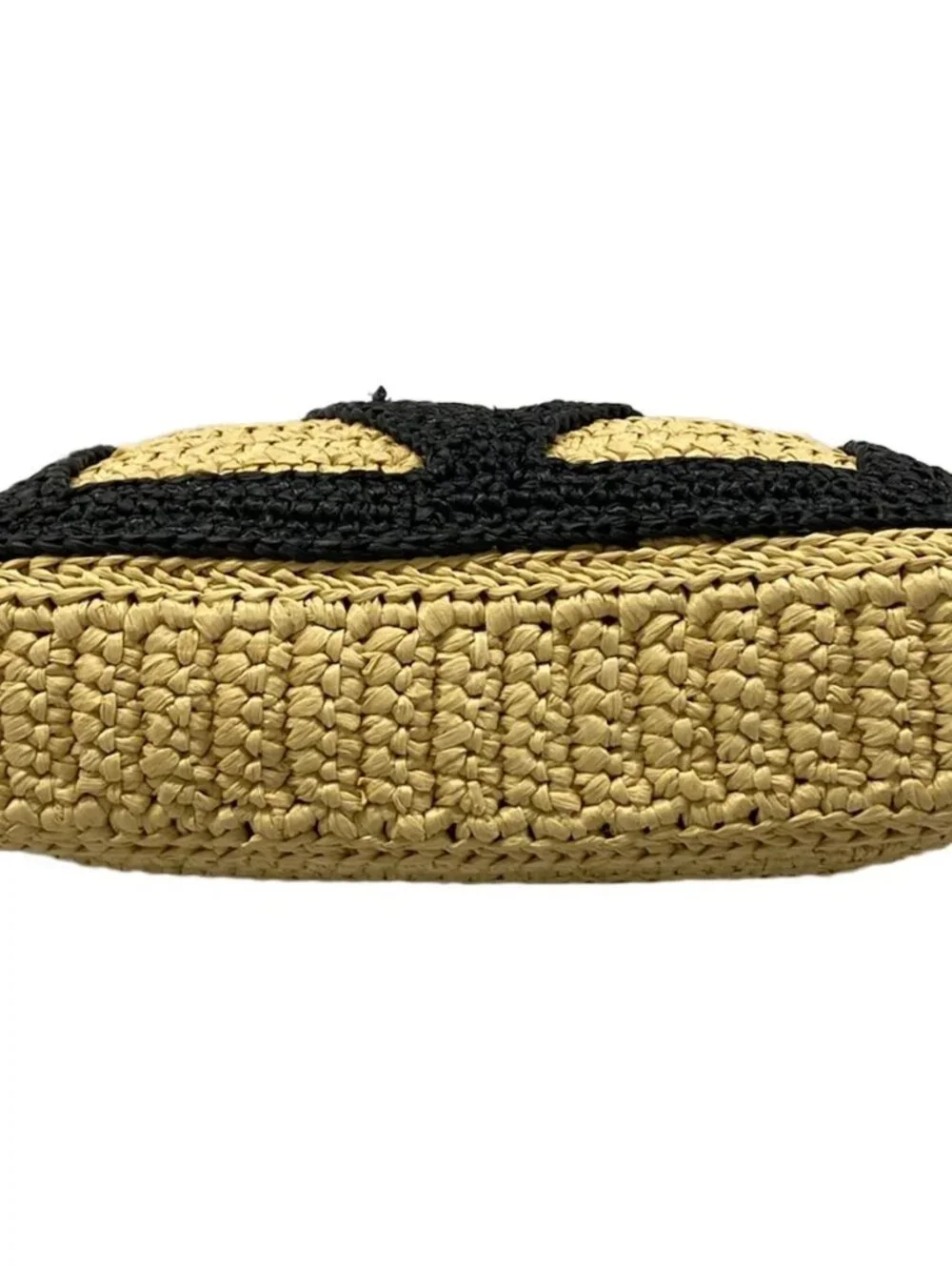 VALENTINOGARAVANI Viva Superstar Small Woven Raffia, V Logo Signature Beige